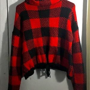 Red/Black Turtleneck Sweater